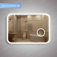 Зеркало с LED подсветкой 9,6 Вт/м; с косметическим зеркалом (70х100см) (341л2)